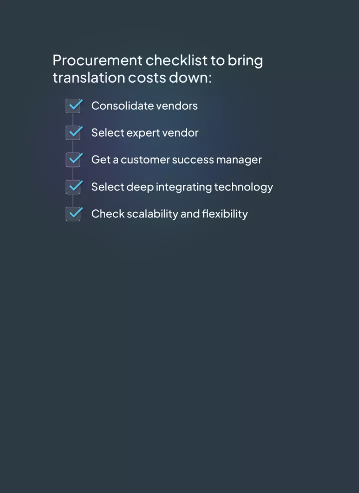checklist for translation vendor selection