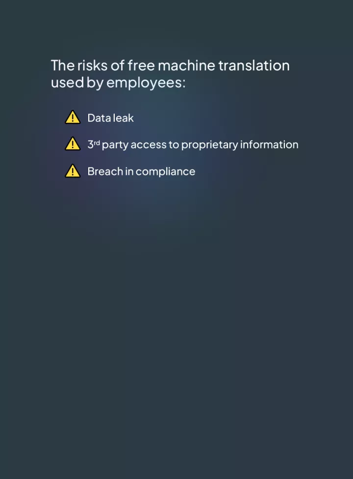 Risks of using free machine translation